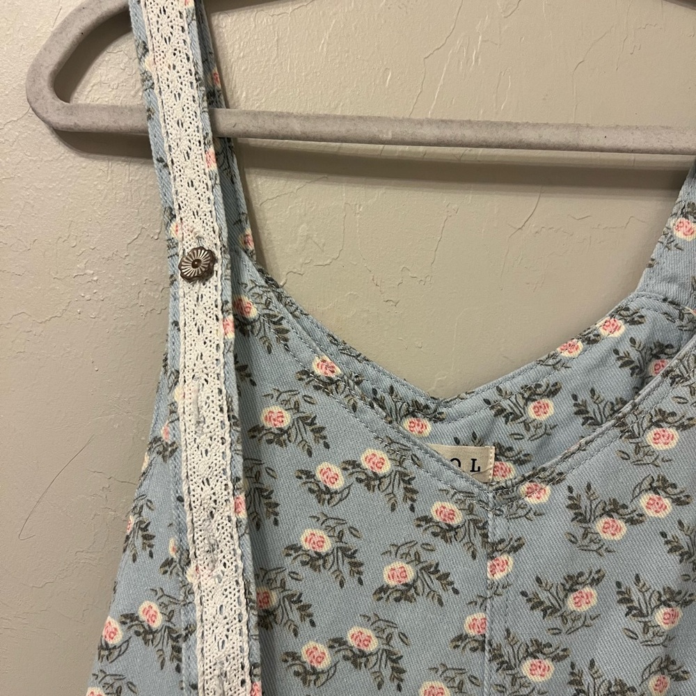 Floral Cotton Overalls